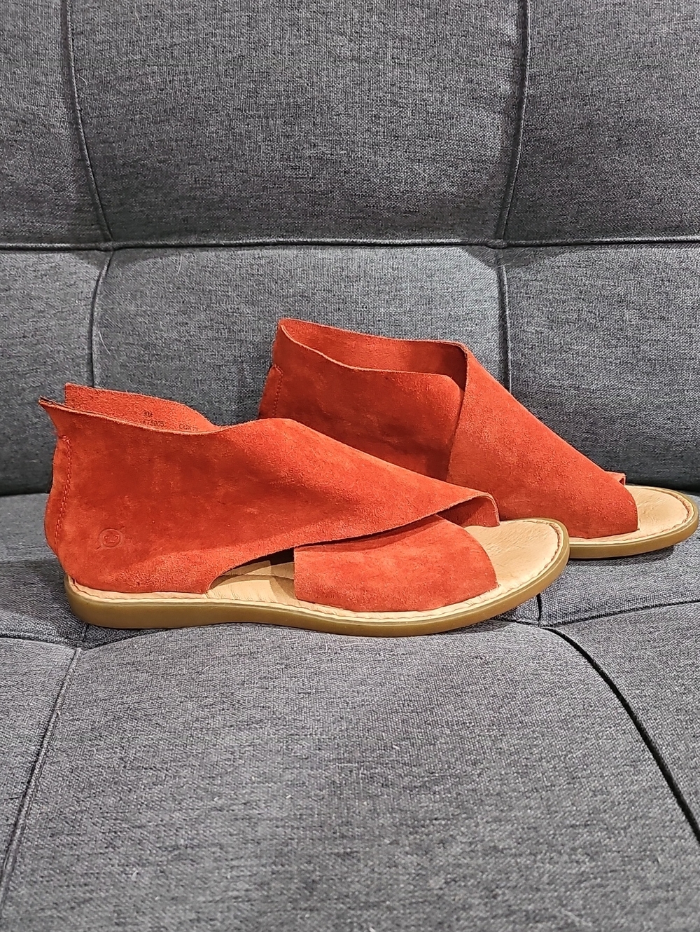 Born Women's Rust Suede Wrap Sandals